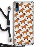 CaseCompany Pony: Huawei P20 Transparant Hoesje met koord