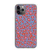 CaseCompany Leopard blue: iPhone 11 Pro Max Transparant Hoesje