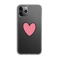 CaseCompany Hartje: iPhone 11 Pro Max Transparant Hoesje