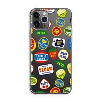 CaseCompany Fruitsticker: iPhone 11 Pro Max Transparant Hoesje