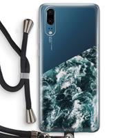 CaseCompany Zee golf: Huawei P20 Transparant Hoesje met koord