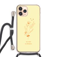 CaseCompany No rain no flowers: iPhone 11 Pro Max Transparant Hoesje met koord