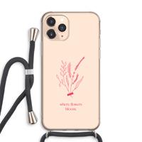 CaseCompany Where flowers bloom: iPhone 11 Pro Max Transparant Hoesje met koord