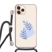 CaseCompany Leaf me if you can: iPhone 11 Pro Max Transparant Hoesje met koord