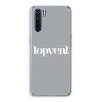 CaseCompany Topvent Grijs Wit: Oppo A91 Transparant Hoesje