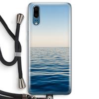 CaseCompany Water horizon: Huawei P20 Transparant Hoesje met koord