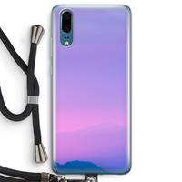 CaseCompany Sunset pastel: Huawei P20 Transparant Hoesje met koord