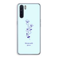 CaseCompany Bloom with grace: Oppo A91 Transparant Hoesje
