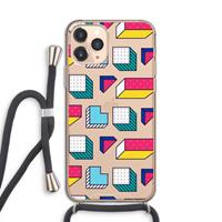 CaseCompany 8-bit N°7: iPhone 11 Pro Transparant Hoesje met koord