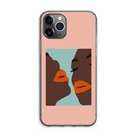 CaseCompany Orange lips: iPhone 11 Pro Max Transparant Hoesje