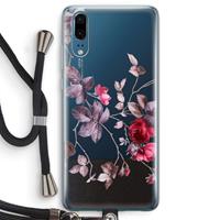 CaseCompany Mooie bloemen: Huawei P20 Transparant Hoesje met koord