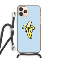 CaseCompany Banana: iPhone 11 Pro Transparant Hoesje met koord