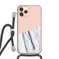 CaseCompany A touch of peach: iPhone 11 Pro Transparant Hoesje met koord