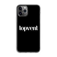 CaseCompany Topvent Zwart: iPhone 11 Pro Max Transparant Hoesje