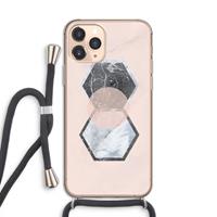 CaseCompany Creatieve toets: iPhone 11 Pro Transparant Hoesje met koord