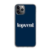 CaseCompany Topvent Navy: iPhone 11 Pro Max Transparant Hoesje