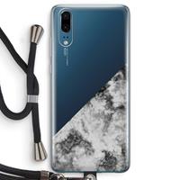 CaseCompany Onweer: Huawei P20 Transparant Hoesje met koord