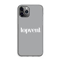 CaseCompany Topvent Grijs Wit: iPhone 11 Pro Max Transparant Hoesje