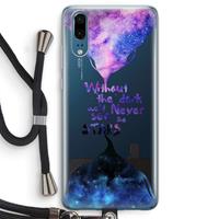 CaseCompany Stars quote: Huawei P20 Transparant Hoesje met koord
