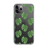 CaseCompany Monstera leaves: iPhone 11 Pro Max Transparant Hoesje