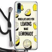 CaseCompany Lemonade: Huawei P20 Transparant Hoesje met koord