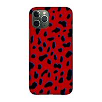 CaseCompany Red Leopard: Volledig geprint iPhone 11 Pro Hoesje