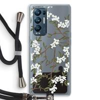 CaseCompany Blossoming spring: Oppo Find X3 Neo Transparant Hoesje met koord