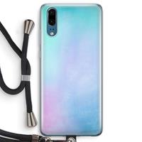 CaseCompany mist pastel: Huawei P20 Transparant Hoesje met koord