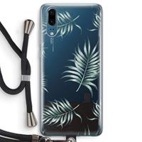 CaseCompany Simple leaves: Huawei P20 Transparant Hoesje met koord