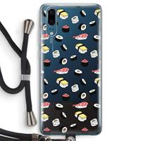 CaseCompany Sushi time: Huawei P20 Transparant Hoesje met koord