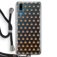 CaseCompany Poop emoji: Huawei P20 Transparant Hoesje met koord