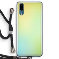 CaseCompany Minty mist pastel: Huawei P20 Transparant Hoesje met koord