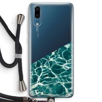 CaseCompany Weerkaatsing water: Huawei P20 Transparant Hoesje met koord