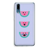CaseCompany Smiley watermeloen: Huawei P20 Transparant Hoesje