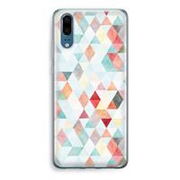CaseCompany Gekleurde driehoekjes pastel: Huawei P20 Transparant Hoesje