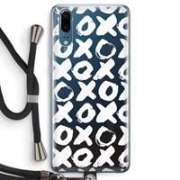 CaseCompany XOXO: Huawei P20 Transparant Hoesje met koord