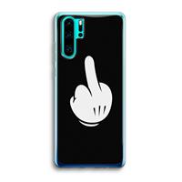 CaseCompany Middle finger black: Huawei P30 Pro Transparant Hoesje