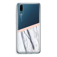 CaseCompany A touch of peach: Huawei P20 Transparant Hoesje
