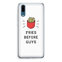 CaseCompany Fries before guys: Huawei P20 Transparant Hoesje