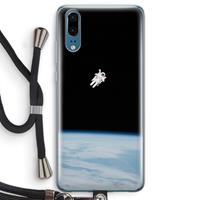 CaseCompany Alone in Space: Huawei P20 Transparant Hoesje met koord