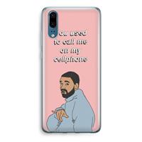 CaseCompany Hotline bling: Huawei P20 Transparant Hoesje