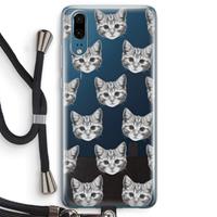 CaseCompany Kitten: Huawei P20 Transparant Hoesje met koord