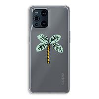CaseCompany Palmboom: Oppo Find X3 Pro Transparant Hoesje
