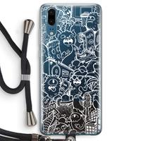 CaseCompany Vexx City #2: Huawei P20 Transparant Hoesje met koord