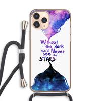 CaseCompany Stars quote: iPhone 11 Pro Transparant Hoesje met koord