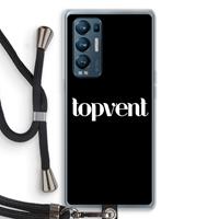 CaseCompany Topvent Zwart: Oppo Find X3 Neo Transparant Hoesje met koord