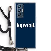 CaseCompany Topvent Navy: Oppo Find X3 Neo Transparant Hoesje met koord