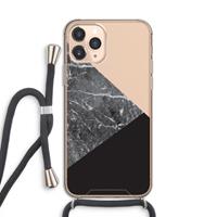 CaseCompany Combinatie marmer: iPhone 11 Pro Transparant Hoesje met koord