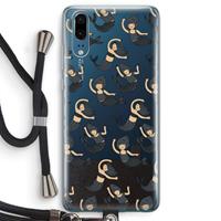 CaseCompany Zeemeermin: Huawei P20 Transparant Hoesje met koord