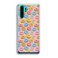 CaseCompany Pink donuts: Huawei P30 Pro Transparant Hoesje